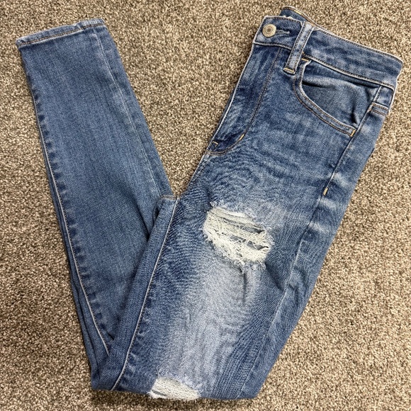 Abercrombie & Fitch Denim - Abercrombie & Fitch - Women's Super Stretch Distressed Skinny Jeans